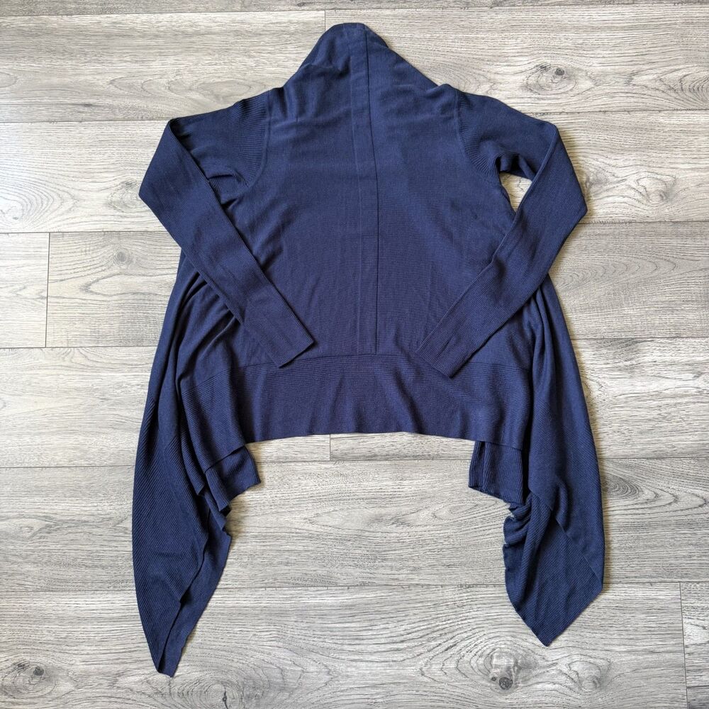 Tommy Bahama Navy Blue Open Front Waterfall Cardigan Sweater - Size Small - Picture 5 of 5
